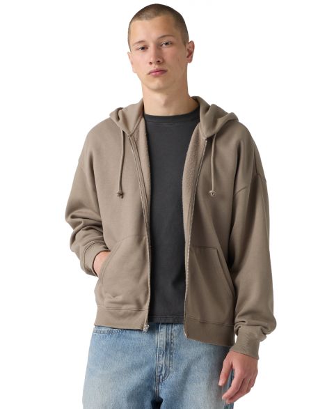 Мужская толстовка Levi's оверсайз на молнии с капюшоном, цвет: Brindle