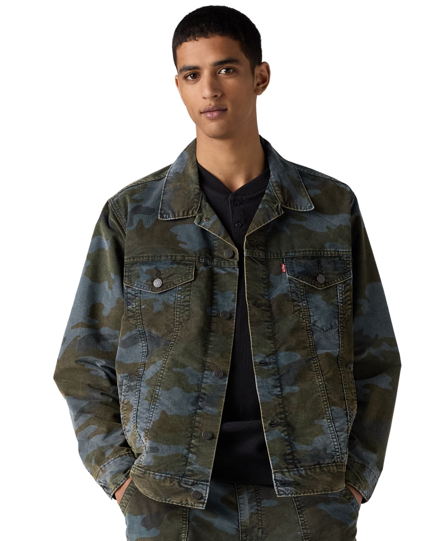 Мужская куртка Levi's Premium Relaxed Trucker Cotton, цвет: Серый снежный — фото 1