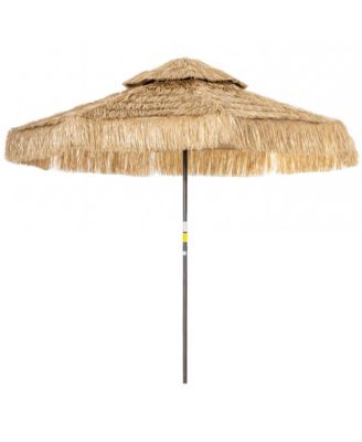 8.5FEET Thatched Tiki Outdoor Patio Umbrella with 2-Tier Top, Umbrella