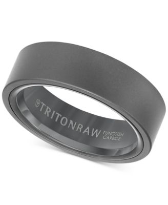 Triton - Men's Band in Tungsten with Black Nano-Tech Coating
