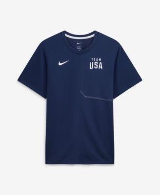 Men's  Navy Team USA Sideline UV Dri-FIT Coaches Shirt