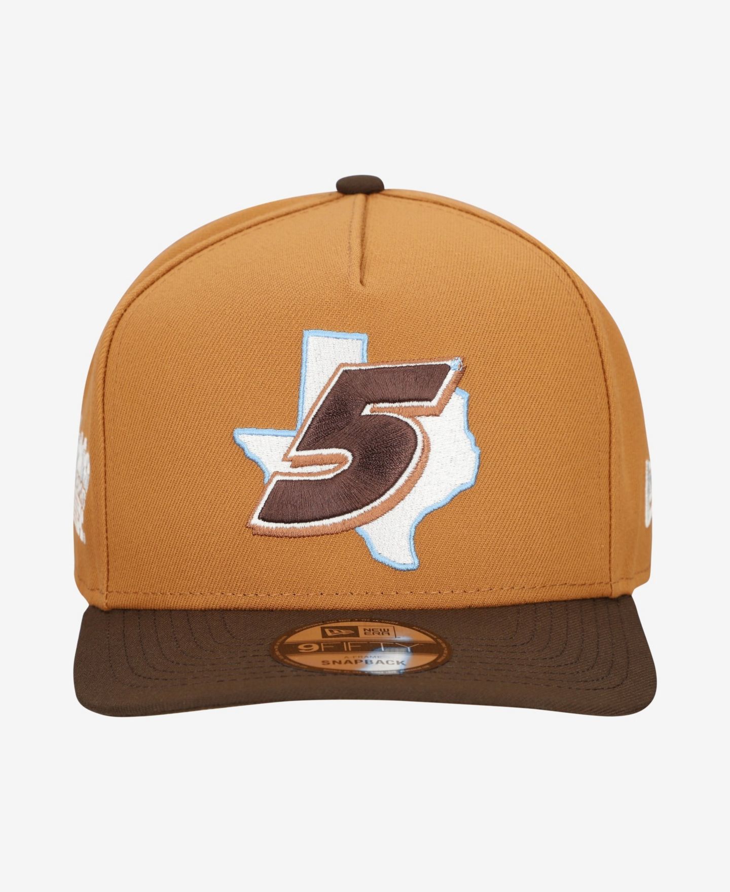 Мужская кепка New Era Brown Kyle Larson Texas A-Frame 9FIFTY Snapback Hat — фото 2