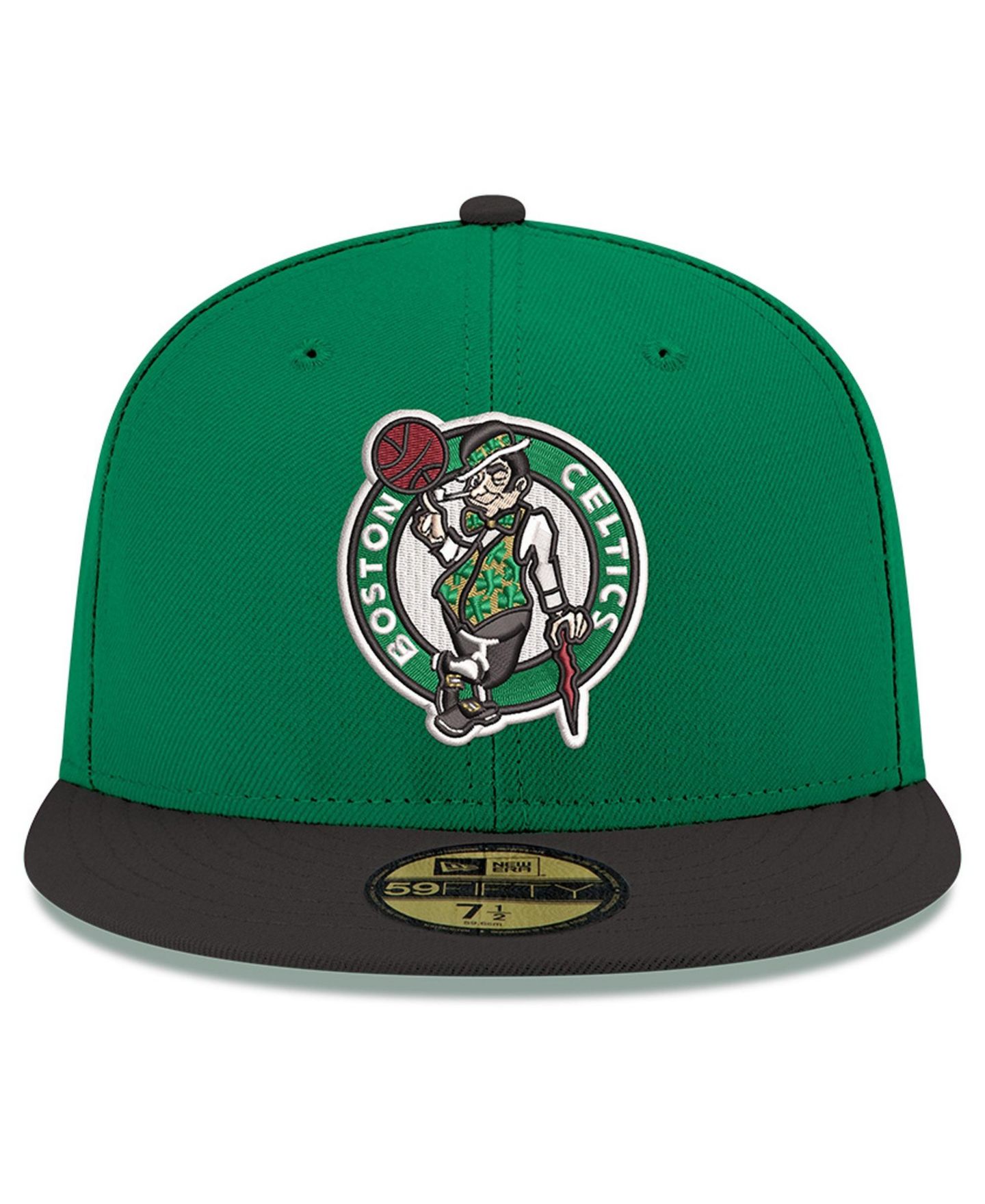 Мужская кепка New Era Green Boston Celtics Two-Tone 59FIFTY Fitted Hat — фото 2