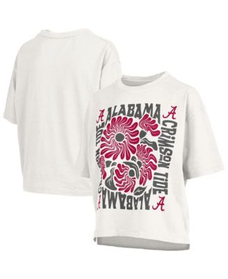 Women's  White Alabama Crimson Tide Elena Oversized Slub T-Shirt