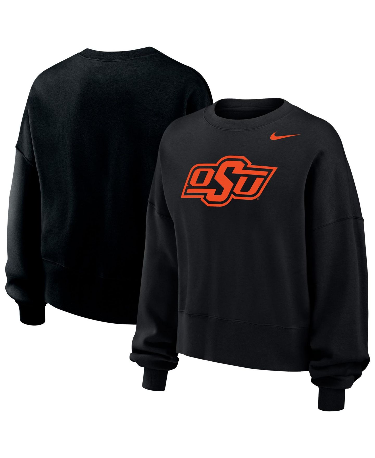 Женская толстовка Nike Black Oklahoma State Cowboys Phoenix Fleece Pullover — фото 1