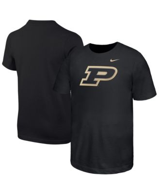 Big Boys and Girls Black Purdue Boilermakers Logo T-Shirt