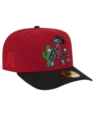 Men's Dark Red/Black Arizona Diamondbacks Cartoon A-Frame 59FIFTY Fitted Hat