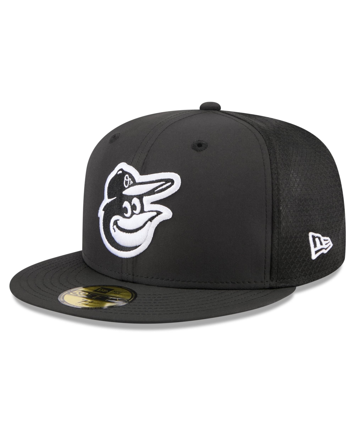 New Era Big Boys' and Girls' Black Baltimore Orioles Batting Practice 59FIFTY Fitted Hat