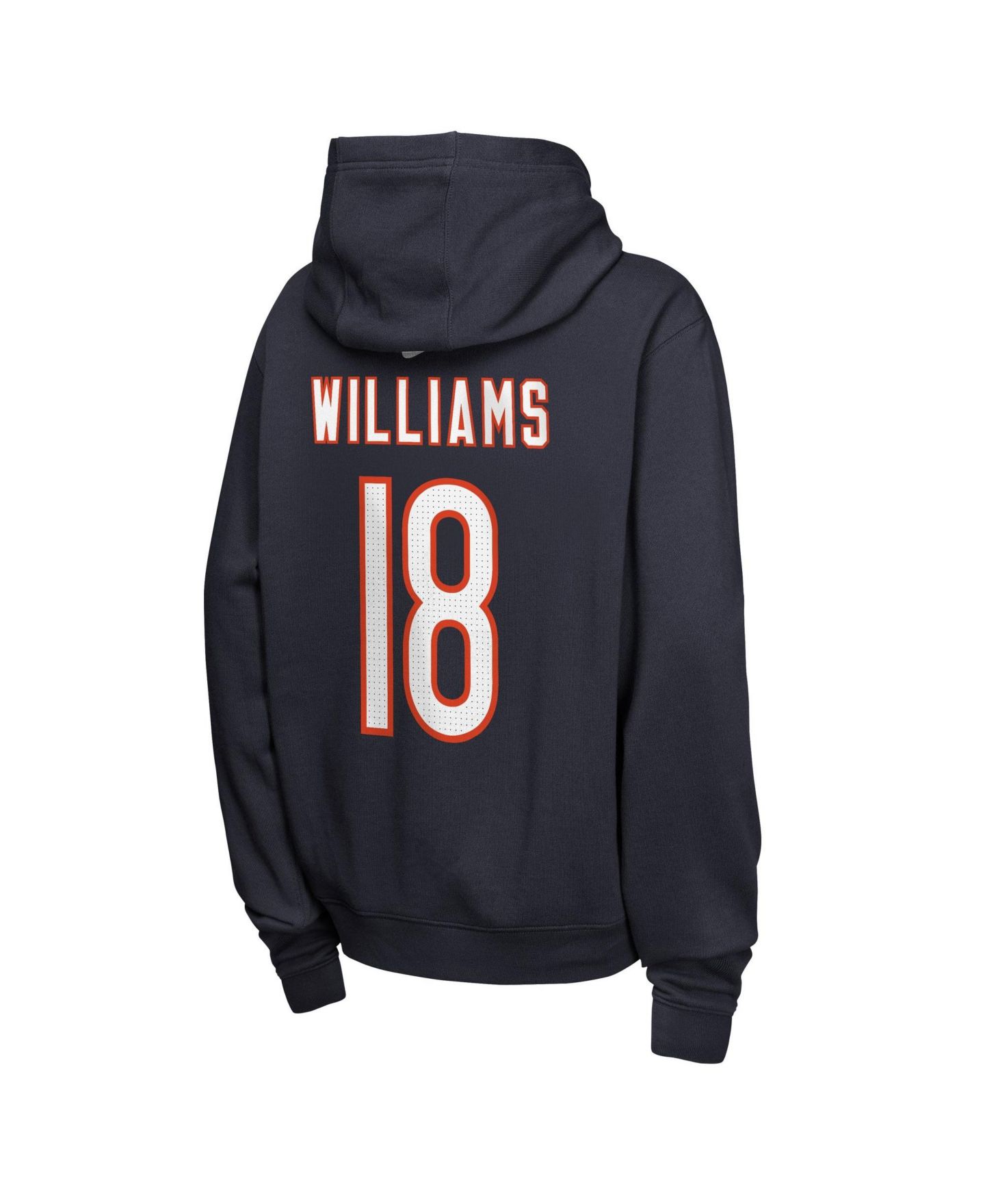 Детское худи Nike Caleb Williams Navy Chicago Bears Name & Number Club Fleece — фото 3