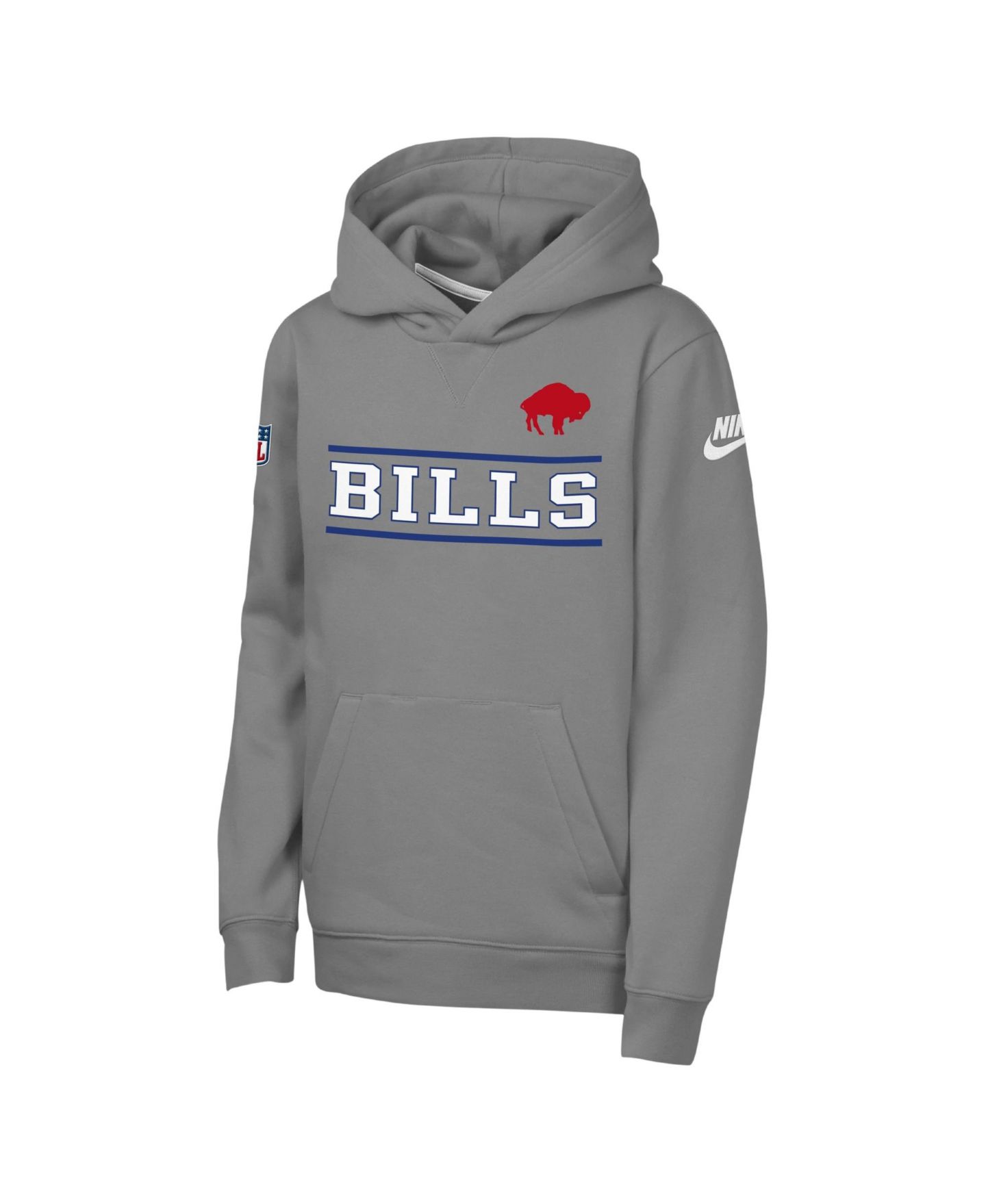 Детские худи Nike Gray Buffalo Bills Sideline Alternate Pack Heavyweight Fleece — фото 2