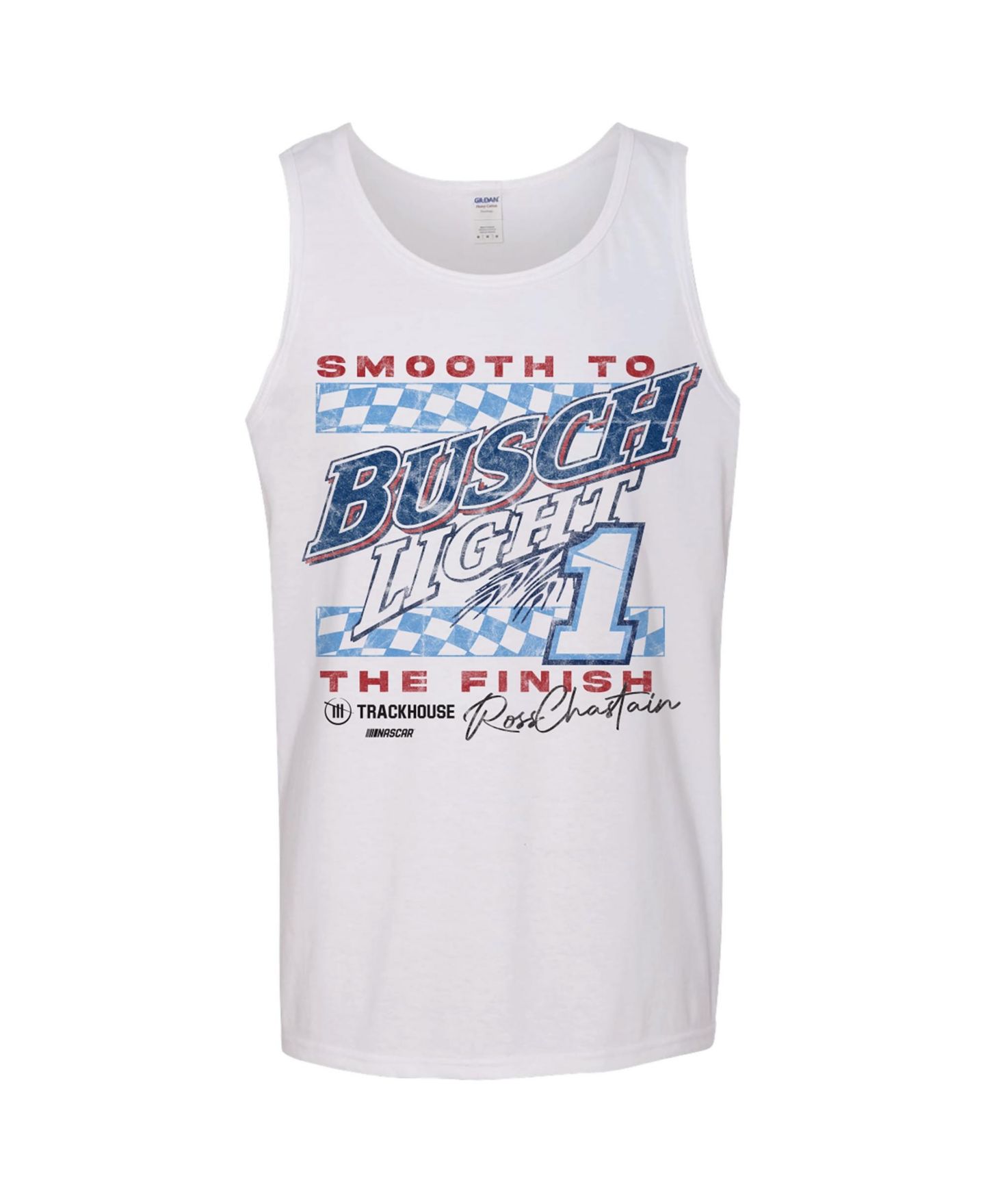 Мужской топ Trackhouse Racing Team Collection White Ross Chastain Smooth to the Finish — фото 1