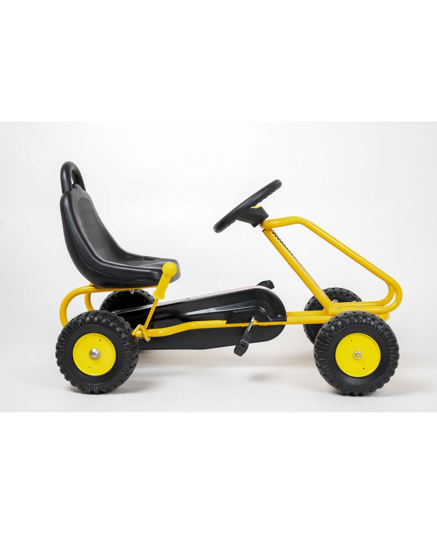 Детская игрушка Qaba 4-Wheel Pedal Go Kart with Adjustable Seat, 3–6 лет, цвет: Жёлтый — фото 3