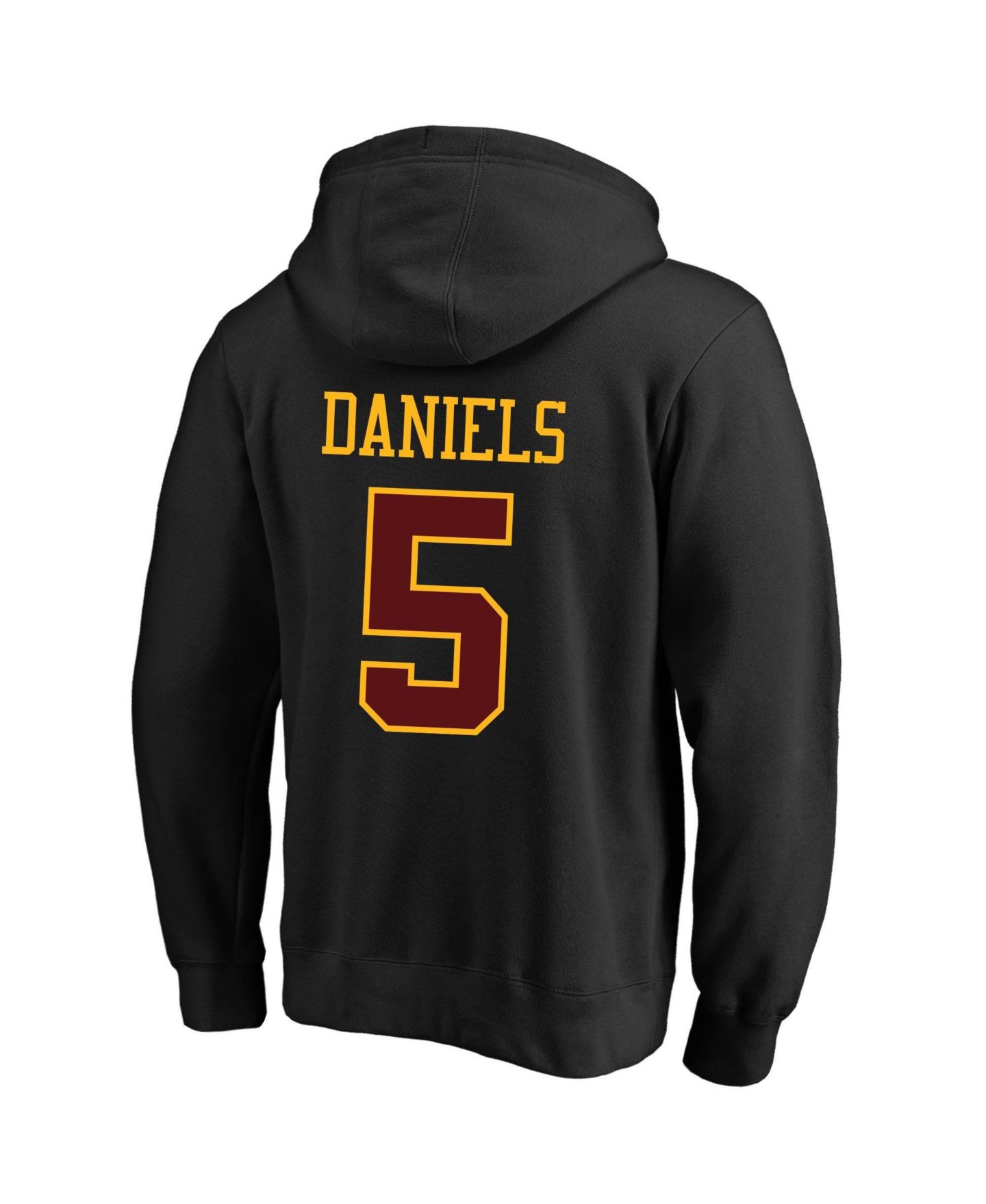 Мужское худи Fanatics Jayden Daniels Black Washington Commanders Big & Tall Name & Number Fleece — фото 3