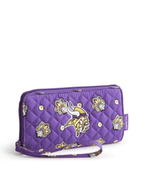 Женский клатч-браслет Vera Bradley Minnesota Vikings на молнии спереди, RFID
