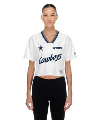 Women's White Dallas Cowboys Sport Classics Boxy Cropped Fashion Jersey