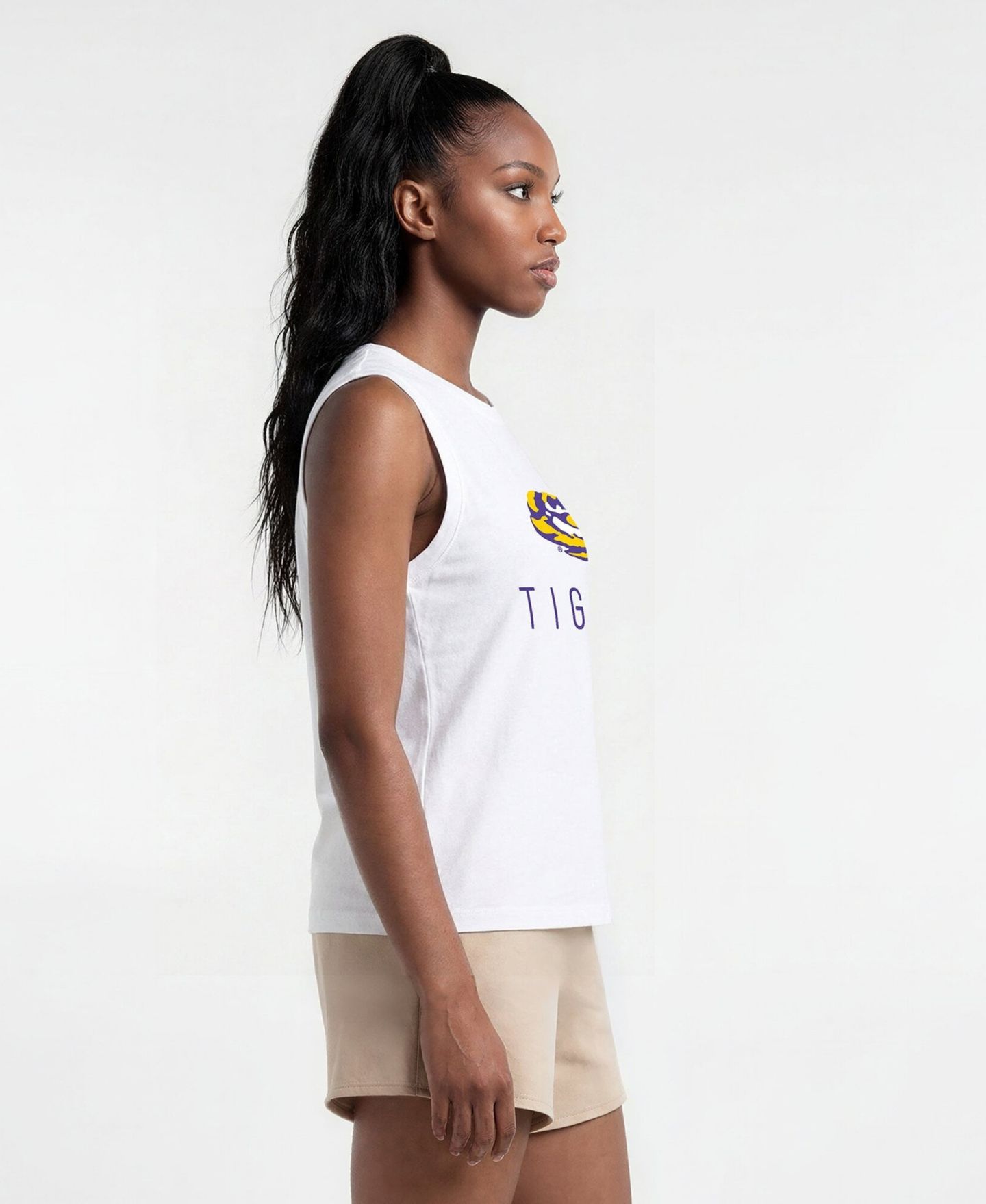 Женский топ Champion White LSU Tigers Lifestyle — фото 4