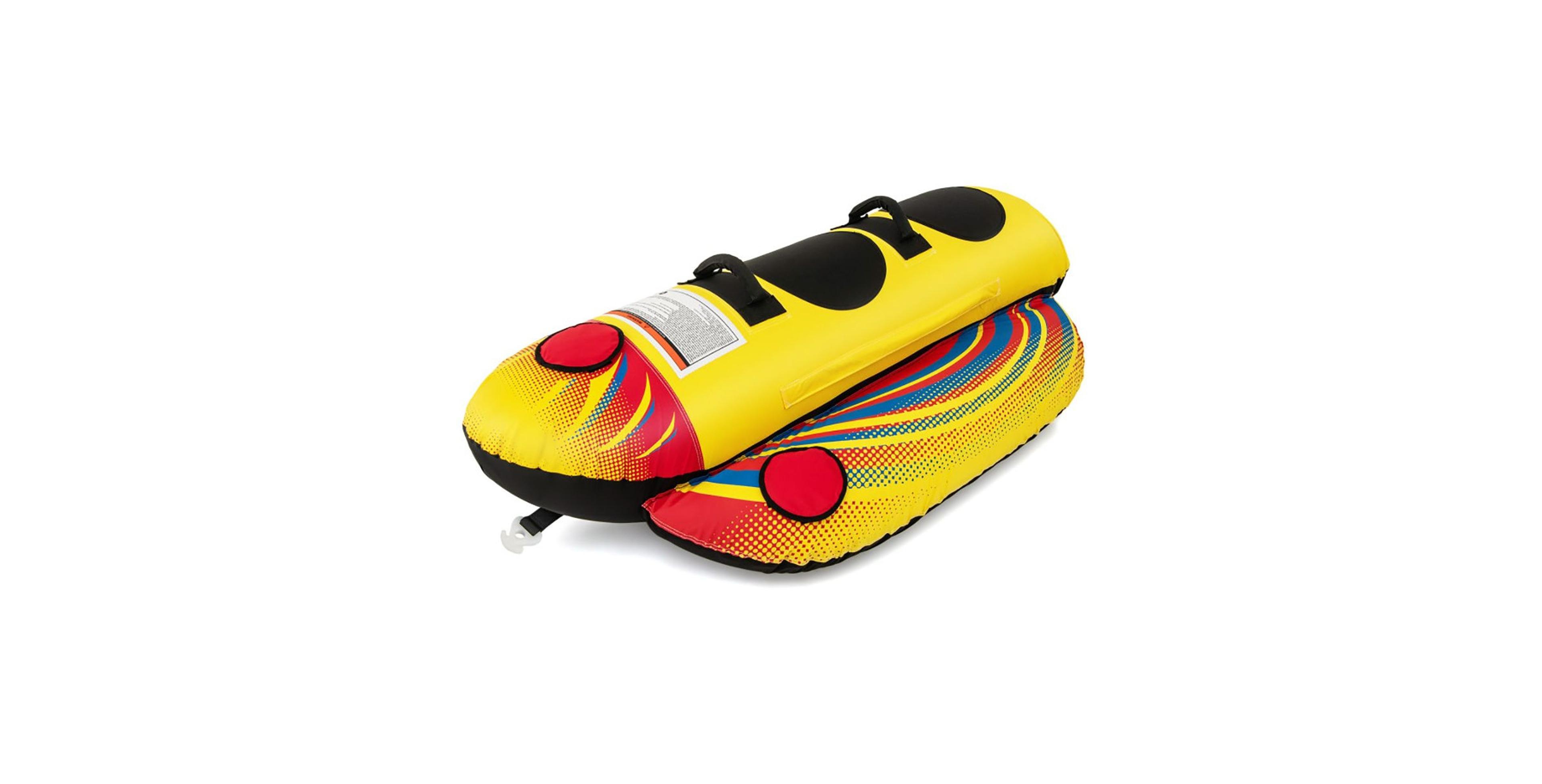 Sevorley 1 or 2 Person Inflatable Towable Tube Banana Boat for Boating, for Indoor or Outdoor Sports Training and Recreation
