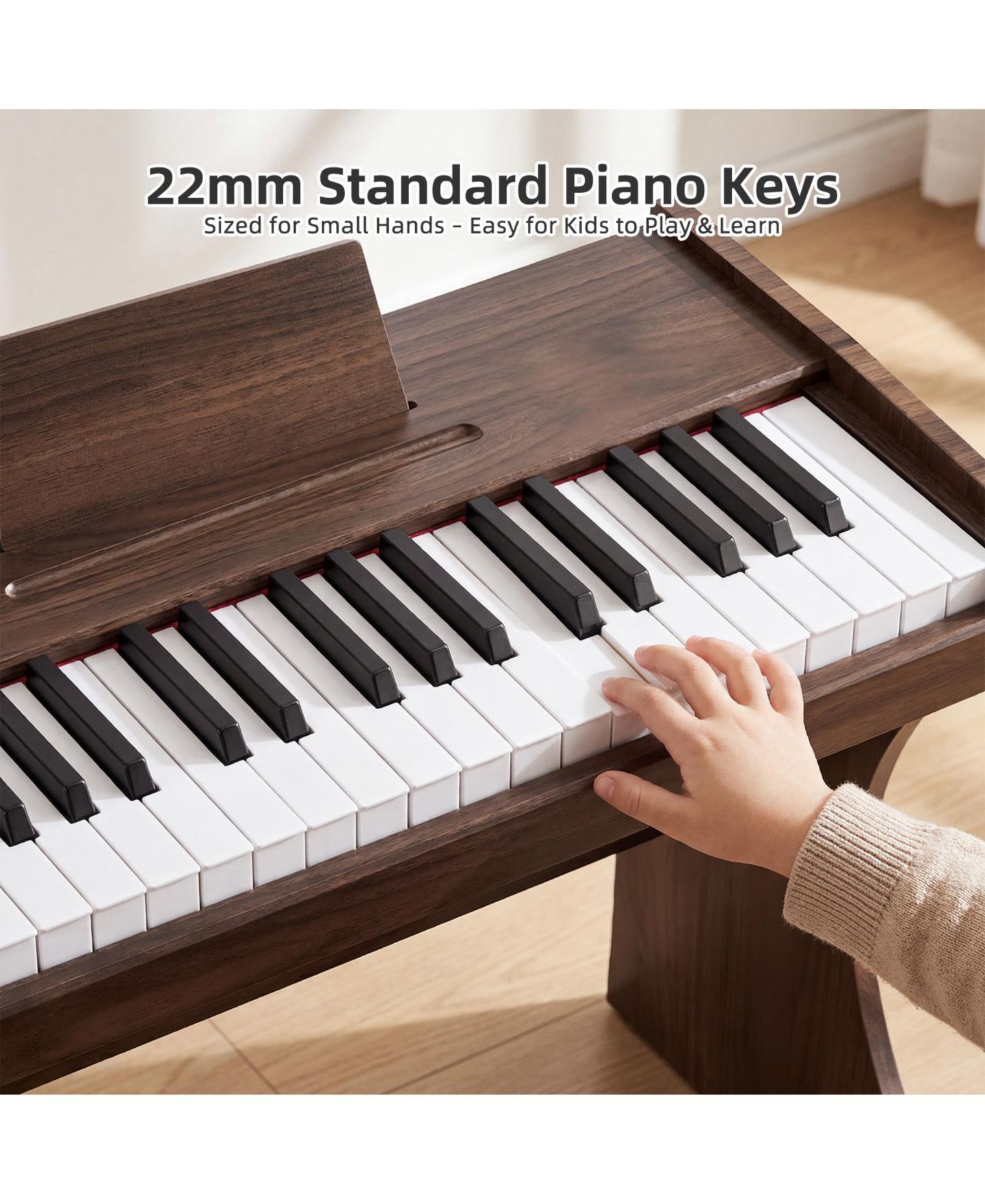 Детские игрушки SUGIFT 37-Key Wood-Grain Kids Piano with Bench, 2-Piece Set, Ages 3+, цвет: Коричневый — фото 2