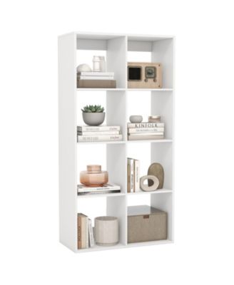 8 Cube Bookshelf with Back Guardrail for Living Room Bedroom