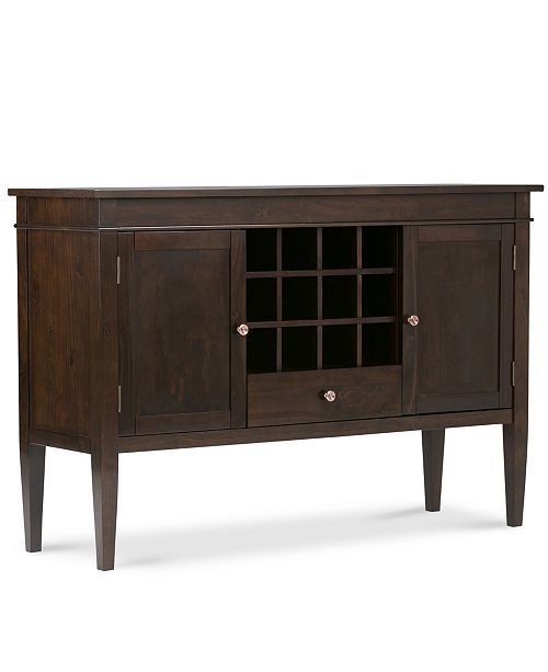Simpli Home Thompson Sideboard Buffet & Wine Rack, Quick Ship & Reviews Furniture Macy's