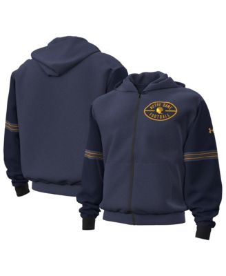 Men's  Navy Notre Dame Fighting Irish 2026 Shamrock Series Icon Taped Full-Zip Hoodie