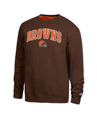 Men's  Brown Cleveland Browns Contrast Lined Sweatshirt