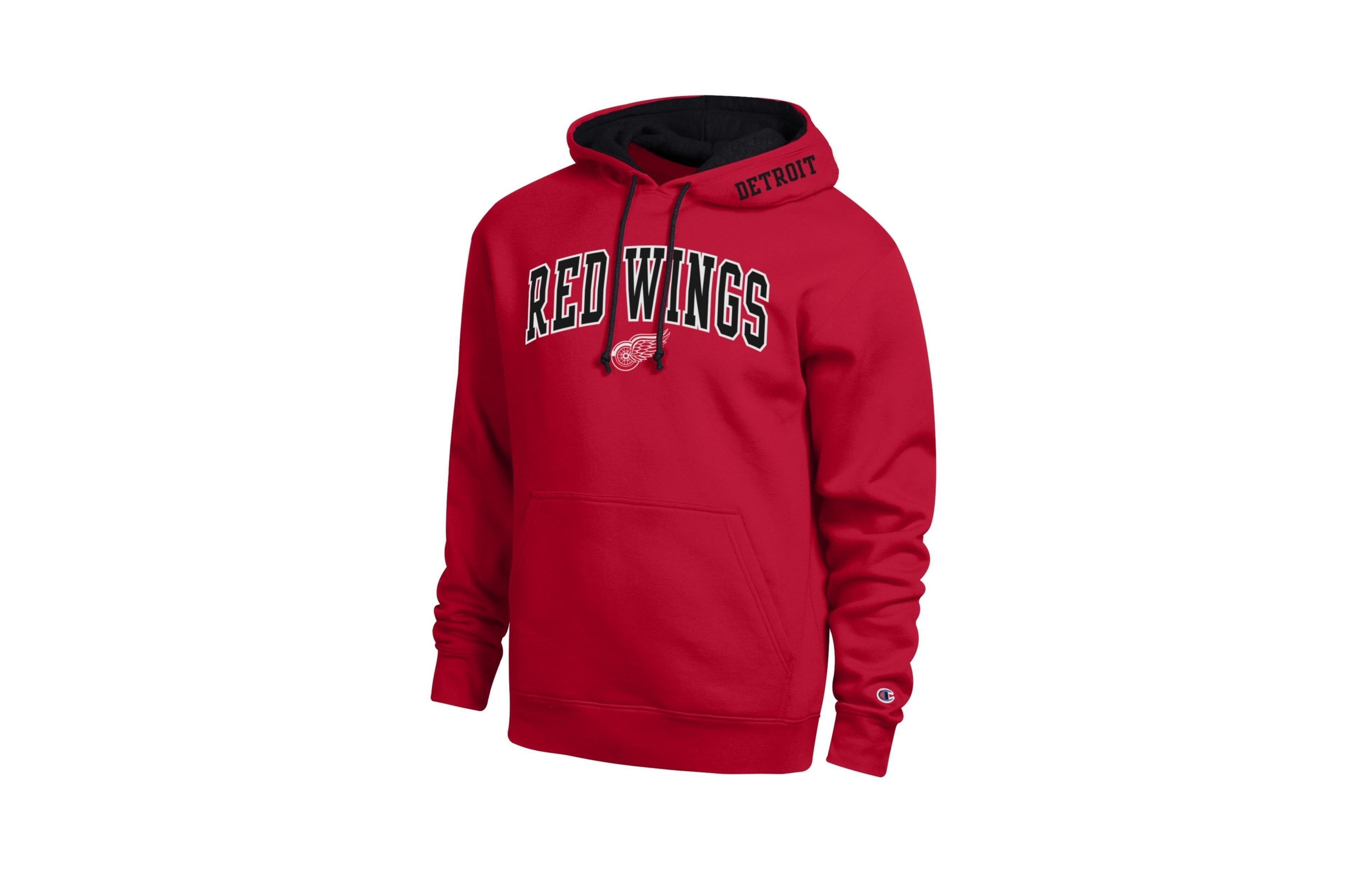 Champion Men's Detroit Red Wings Graphic Pullover Midweight Hoodie