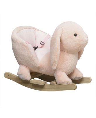 Rocking Plush Wooden Ride-On Toy, Ages 18-36 Months