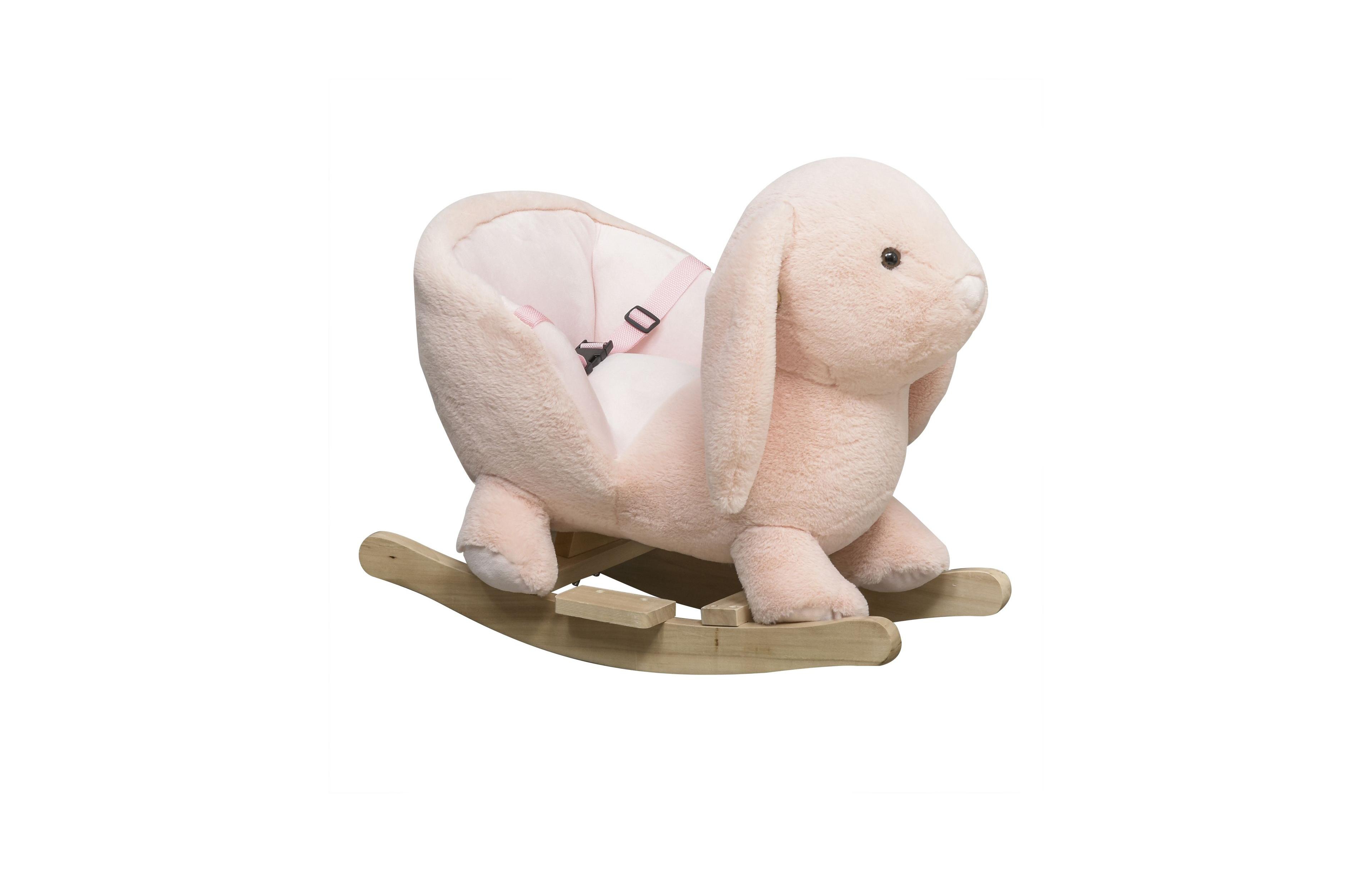 Sevorley Rocking Plush Wooden Ride-On Toy, Ages 18-36 Months