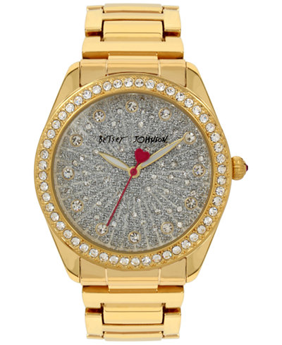 Betsey Johnson Women's Gold-Tone Bracelet Watch 40mm BJ00190-67