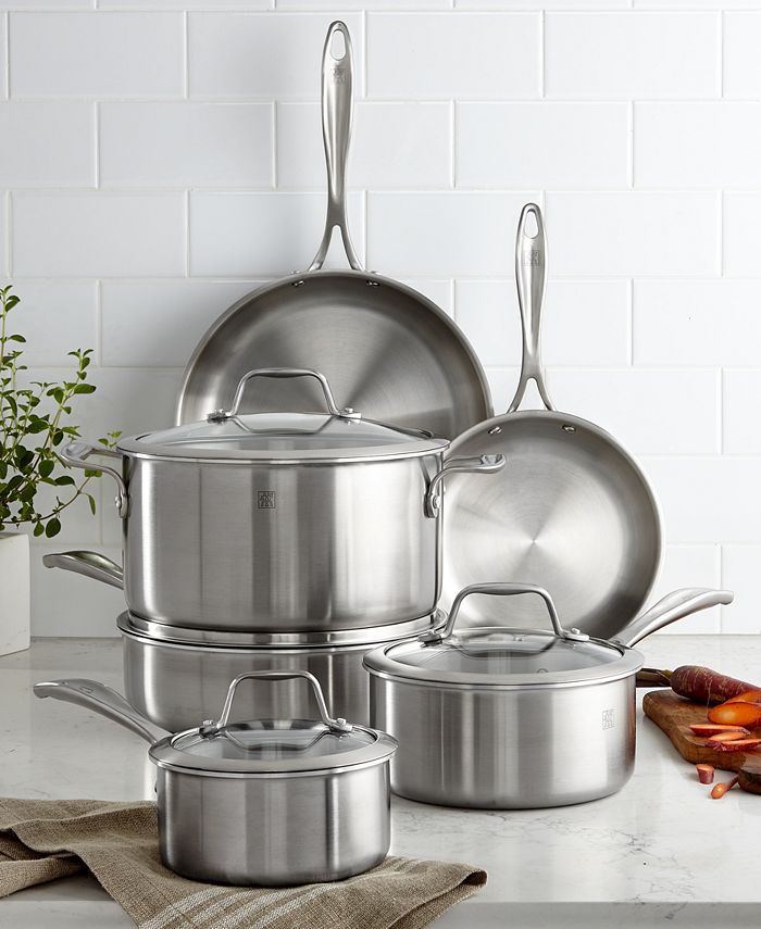 Create Delicious Induction Stainless Steel 10-Piece Cookware Set