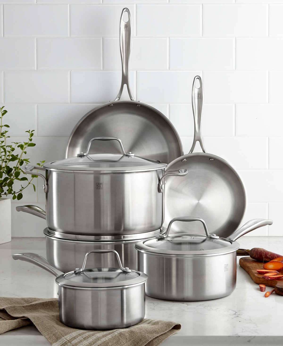 Zwilling J.a. Henckels Spirit 10-Piece Polished Stainless Steel Cookware Set