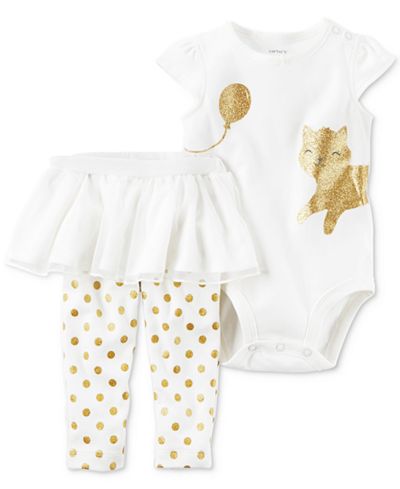 Carter's 2-Pc. Cat Bodysuit & Tutu Leggings Set, Baby Girls (0-24 months)