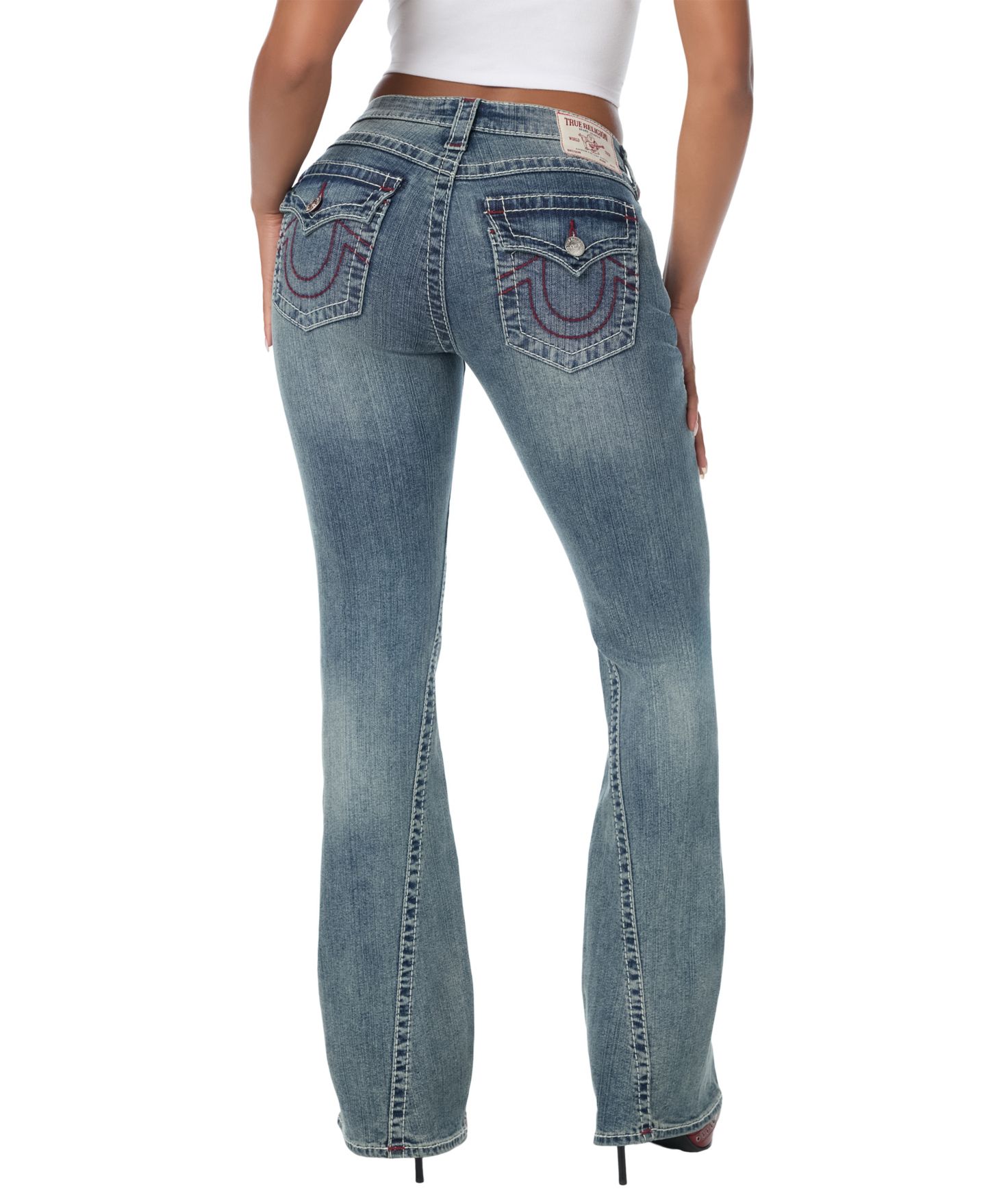 Женские джинсы True Religion Joey Mid-Rise Flare, цвет: Soft Hustle — фото 3
