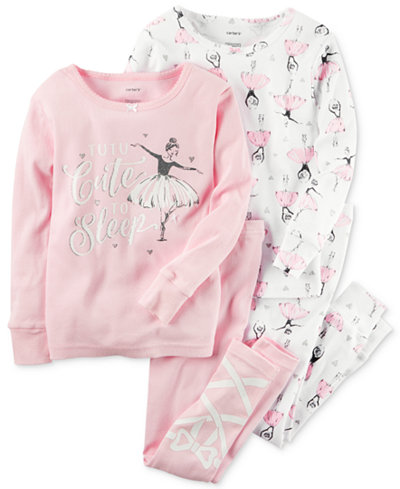 Carter's 4-Pc. Tutu Cute To Sleep Ballerina Pajama Set, Baby Girls (0-24 months)