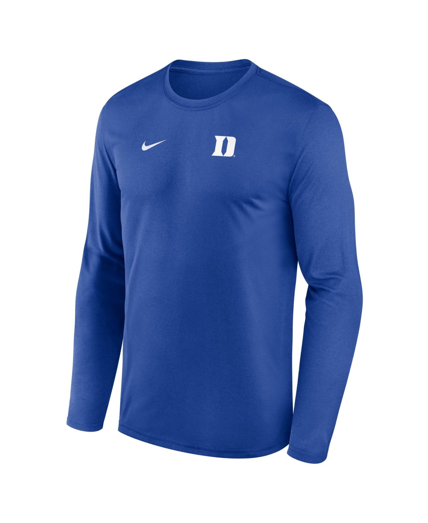 Мужская футболка Nike Royal Duke Blue Devils 2026 Sideline Small Logo Legend Dri-FIT Long Sleeve — фото 2