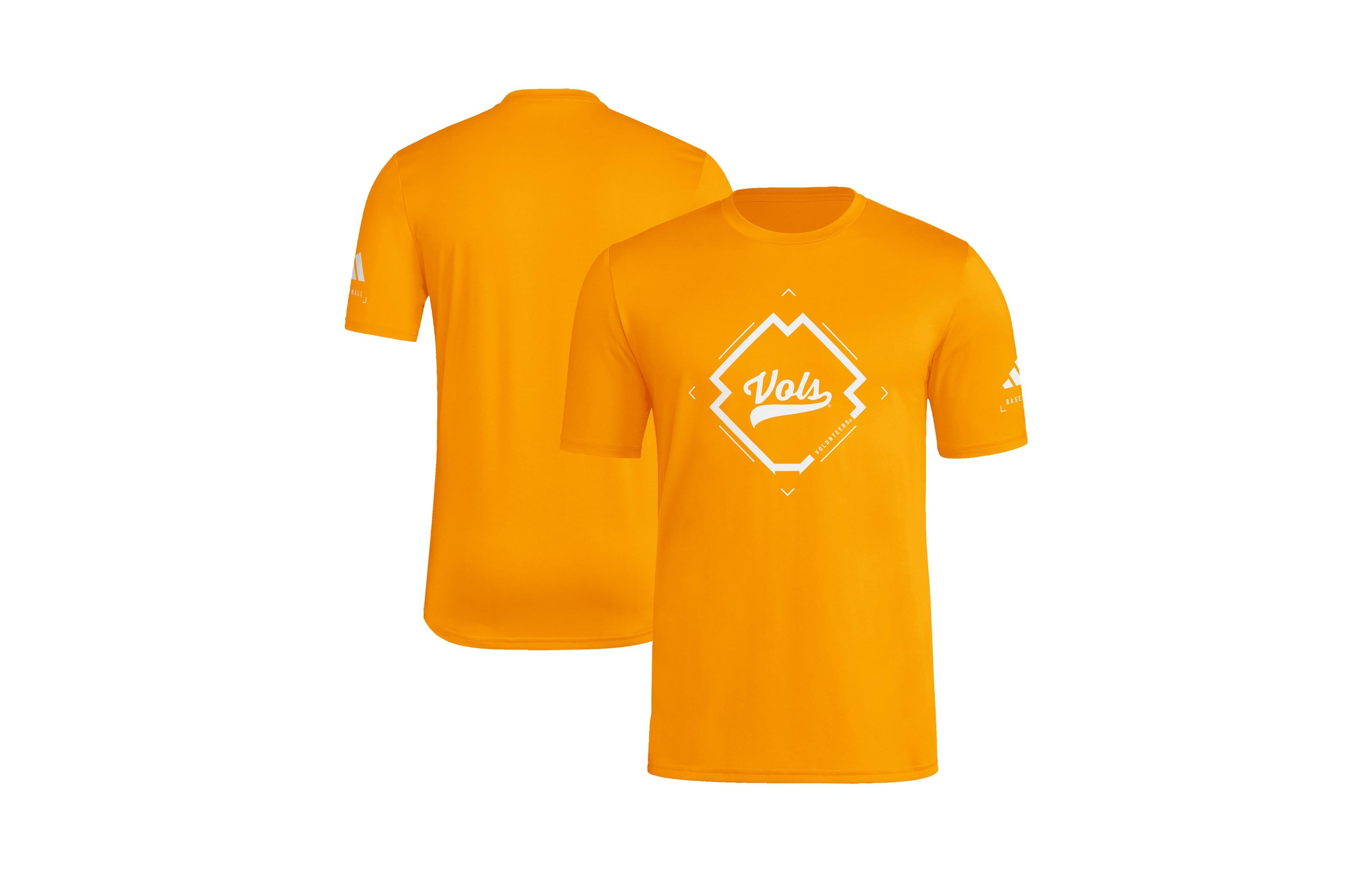 adidas Men's Tennessee Orange Volunteers Baseball Poly T-Shirt