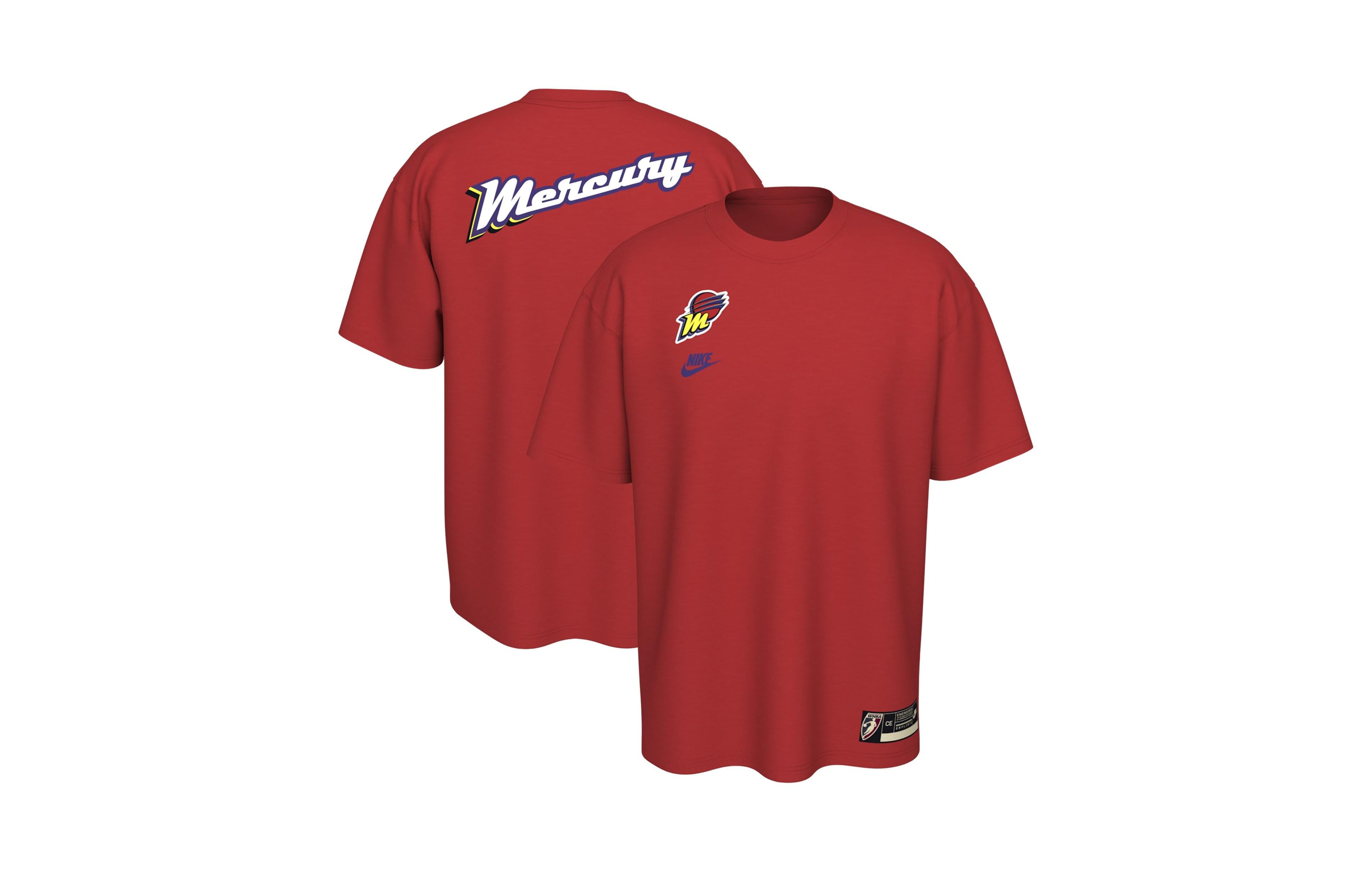 Nike Men's and Women's Red Phoenix Mercury Throwback Premium Court Origins T-Shirt