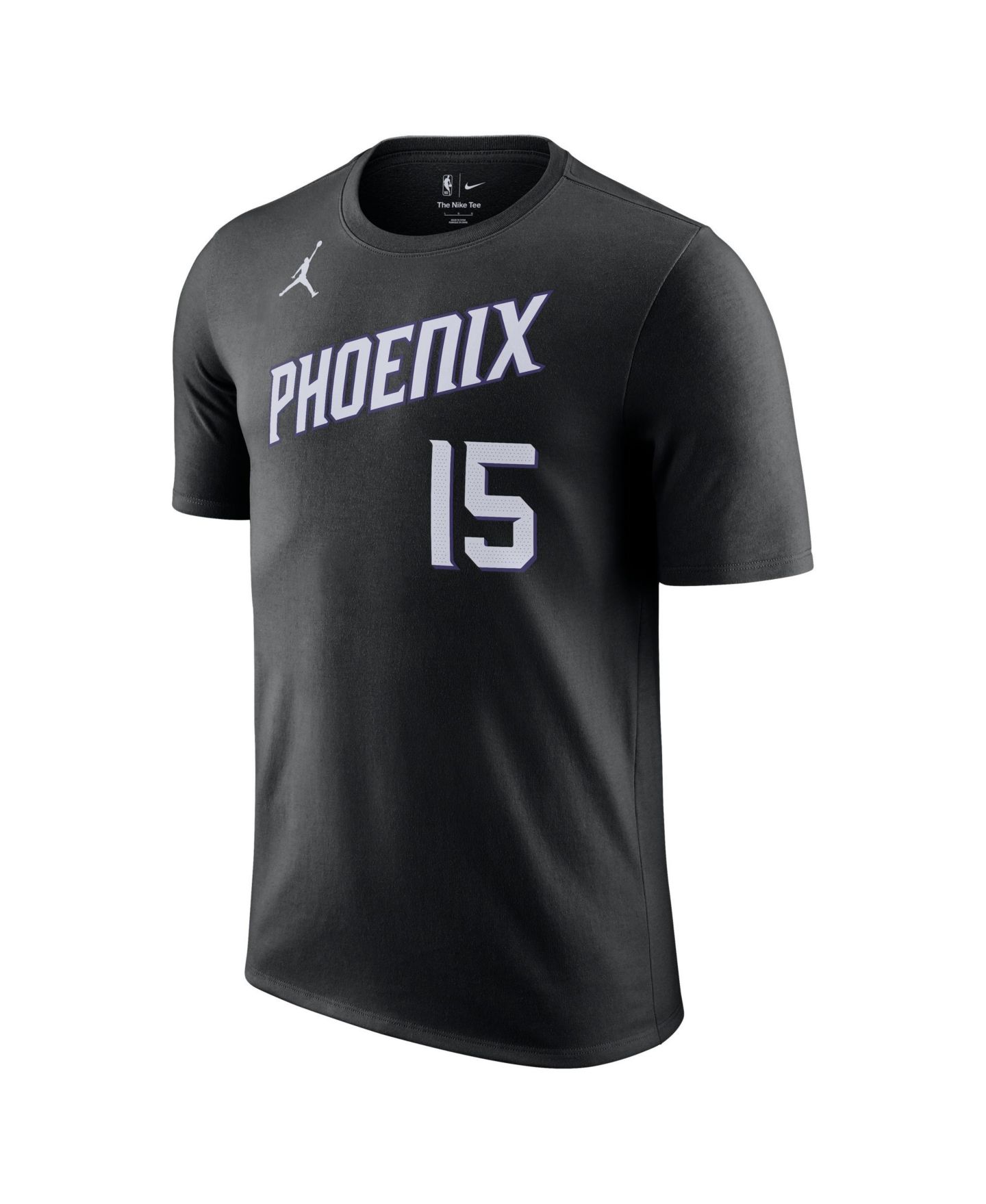 Мужская футболка Jordan Devin Booker Black Phoenix Suns Name & Number - Statement Edition — фото 2