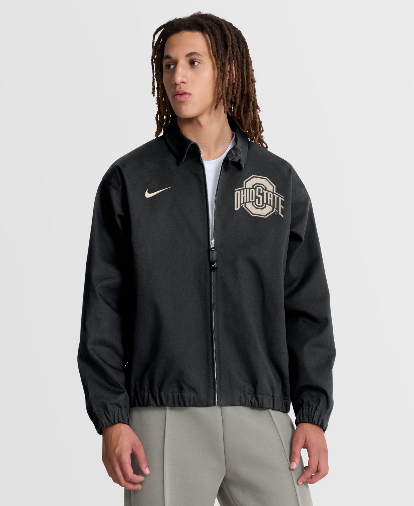 Мужская куртка Nike Black Ohio State Buckeyes Local Full-Zip Twill — фото 1