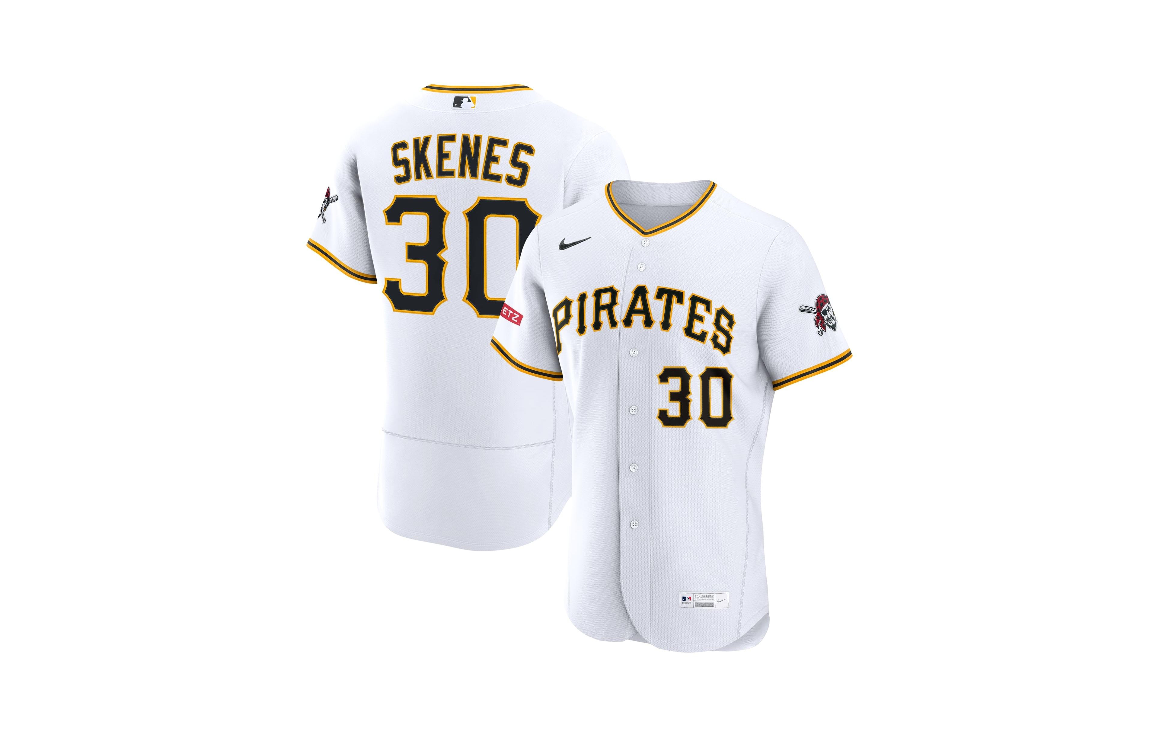Nike Men's Paul Skenes White Pittsburgh Pirates Home Authentic Sponsor Patch Jersey