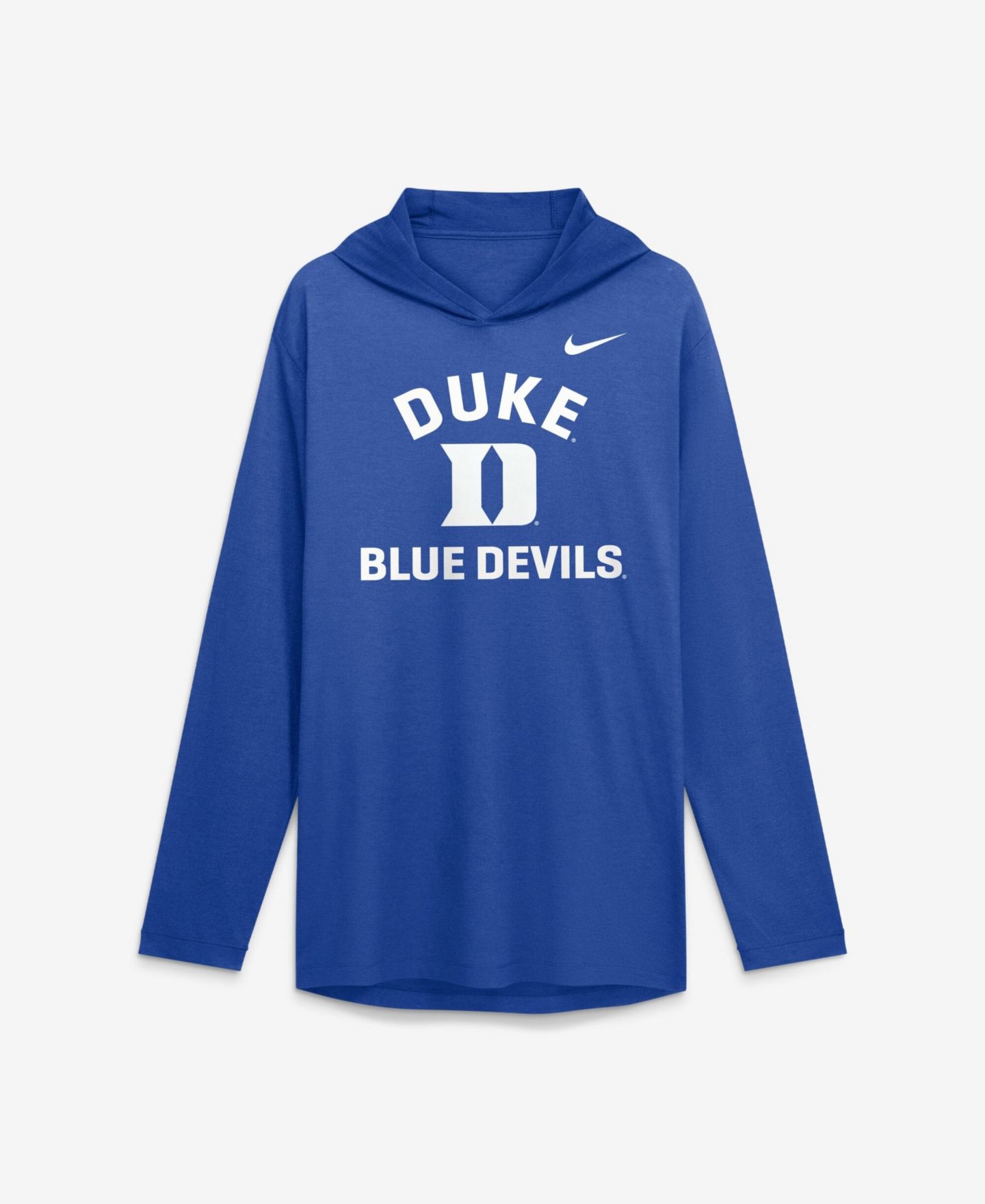 Мужская футболка Nike Royal Duke Blue Devils Primetime Arch Tri-Blend Dri-FIT Long Sleeve Hooded — фото 3