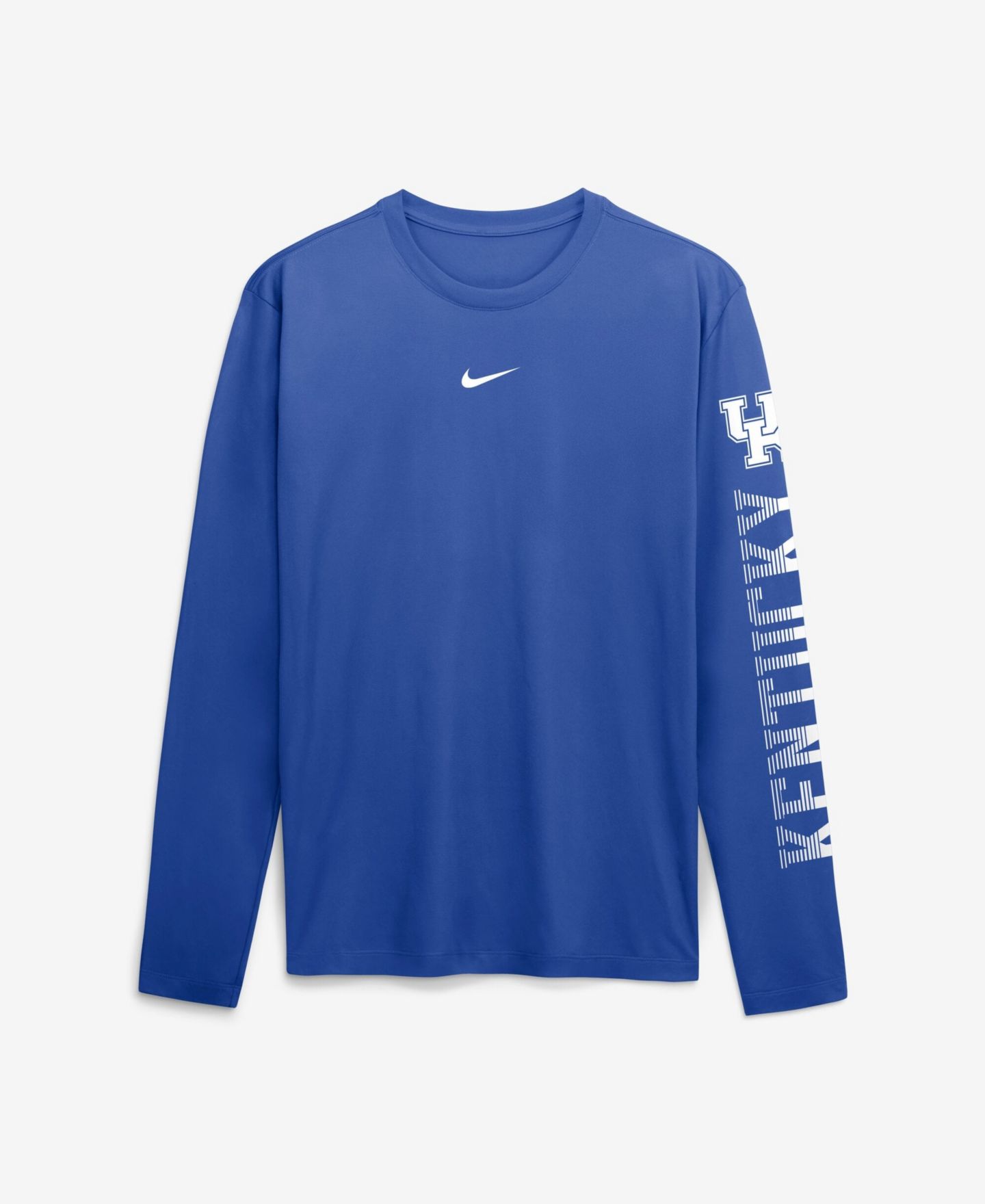 Мужская футболка Nike Royal Kentucky Wildcats Primetime Logo Sleeve Legend Dri-FIT Long Sleeve — фото 1