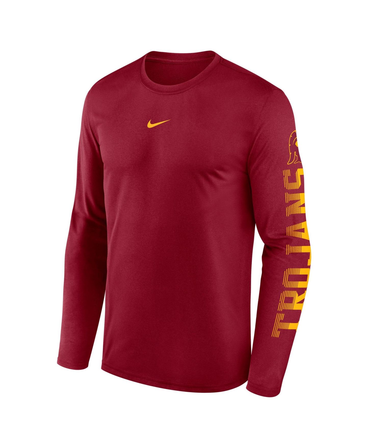 Мужская футболка Nike Cardinal USC Trojans Primetime Logo Sleeve Legend Dri-FIT Long Sleeve — фото 3
