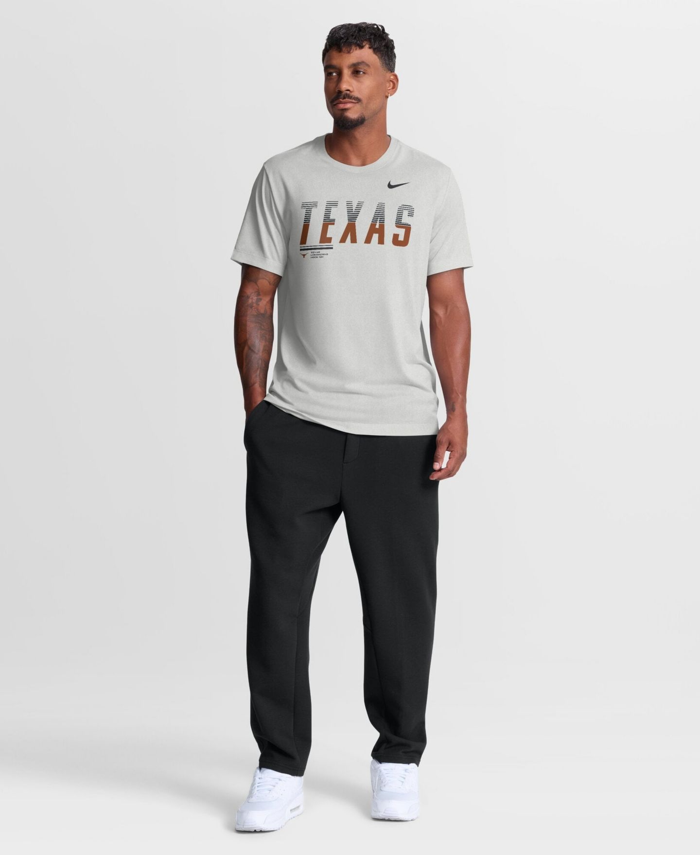 Мужская футболка Nike Gray Texas Longhorns Sideline Legend Dri-FIT — фото 3