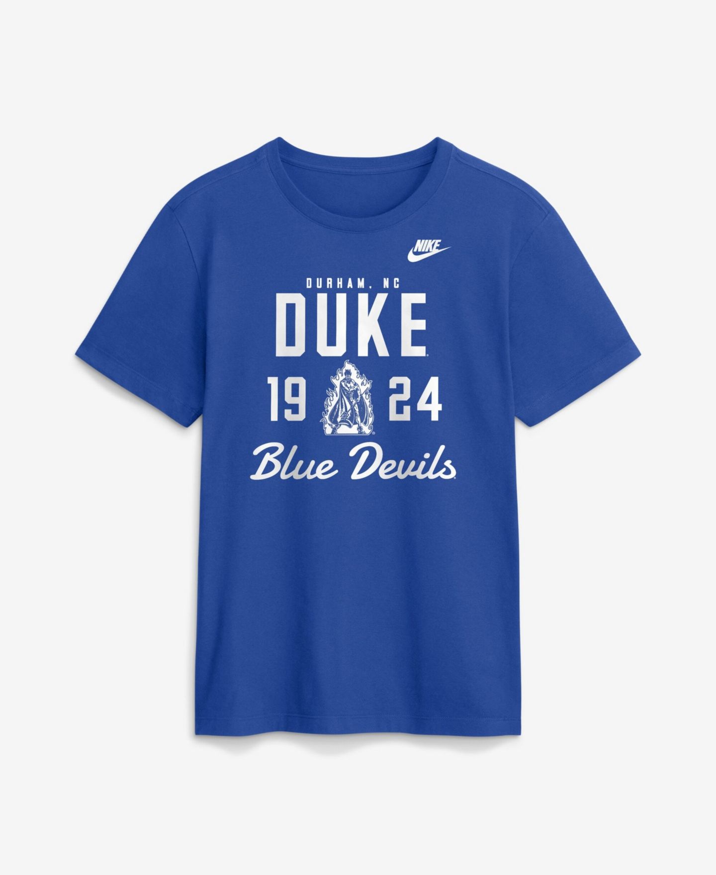 Мужская футболка Nike Royal Duke Blue Devils Legacy Stacked Established — фото 1