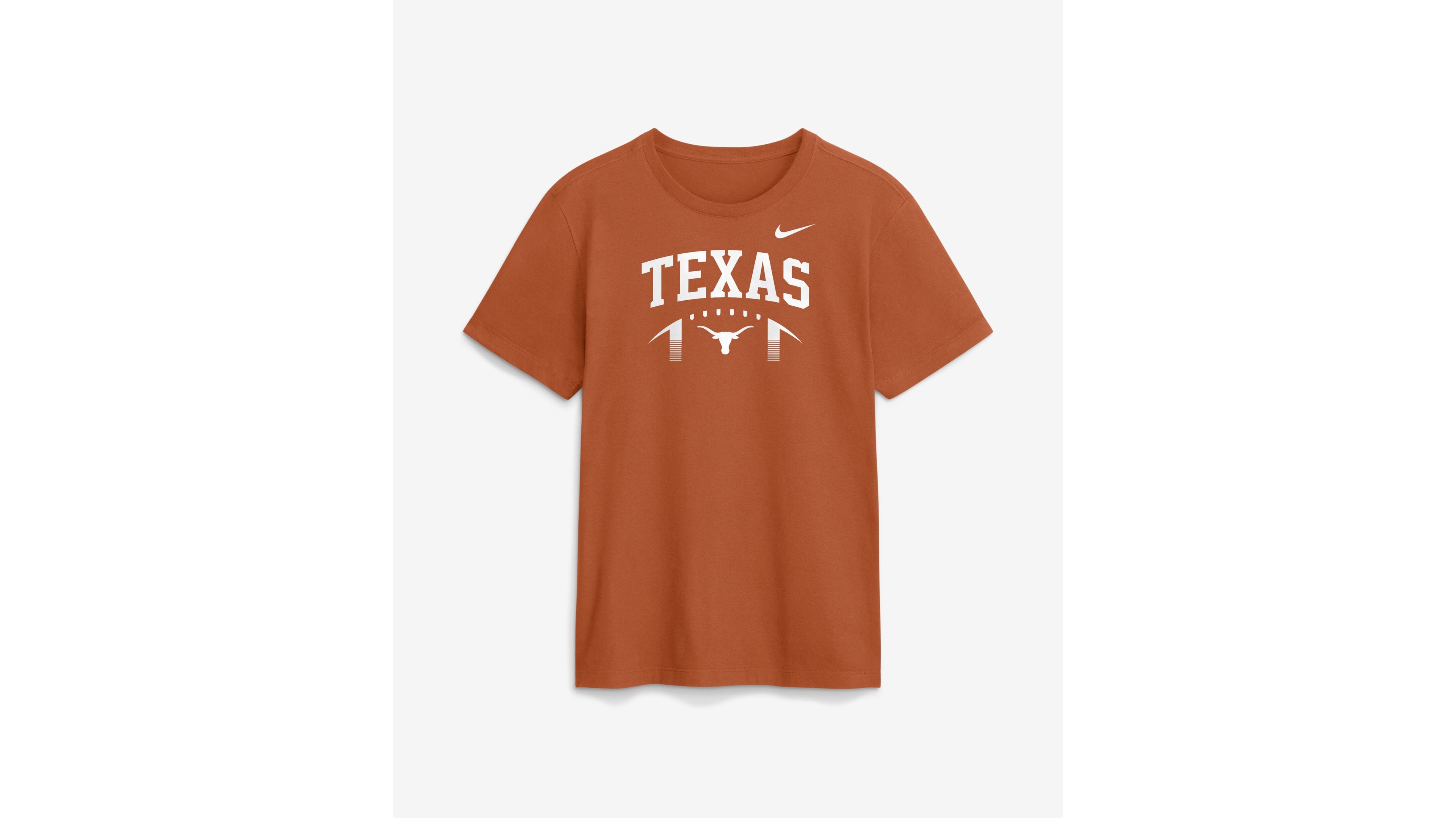 Nike Men's Texas Orange Longhorns Primetime Football Icon T-Shirt