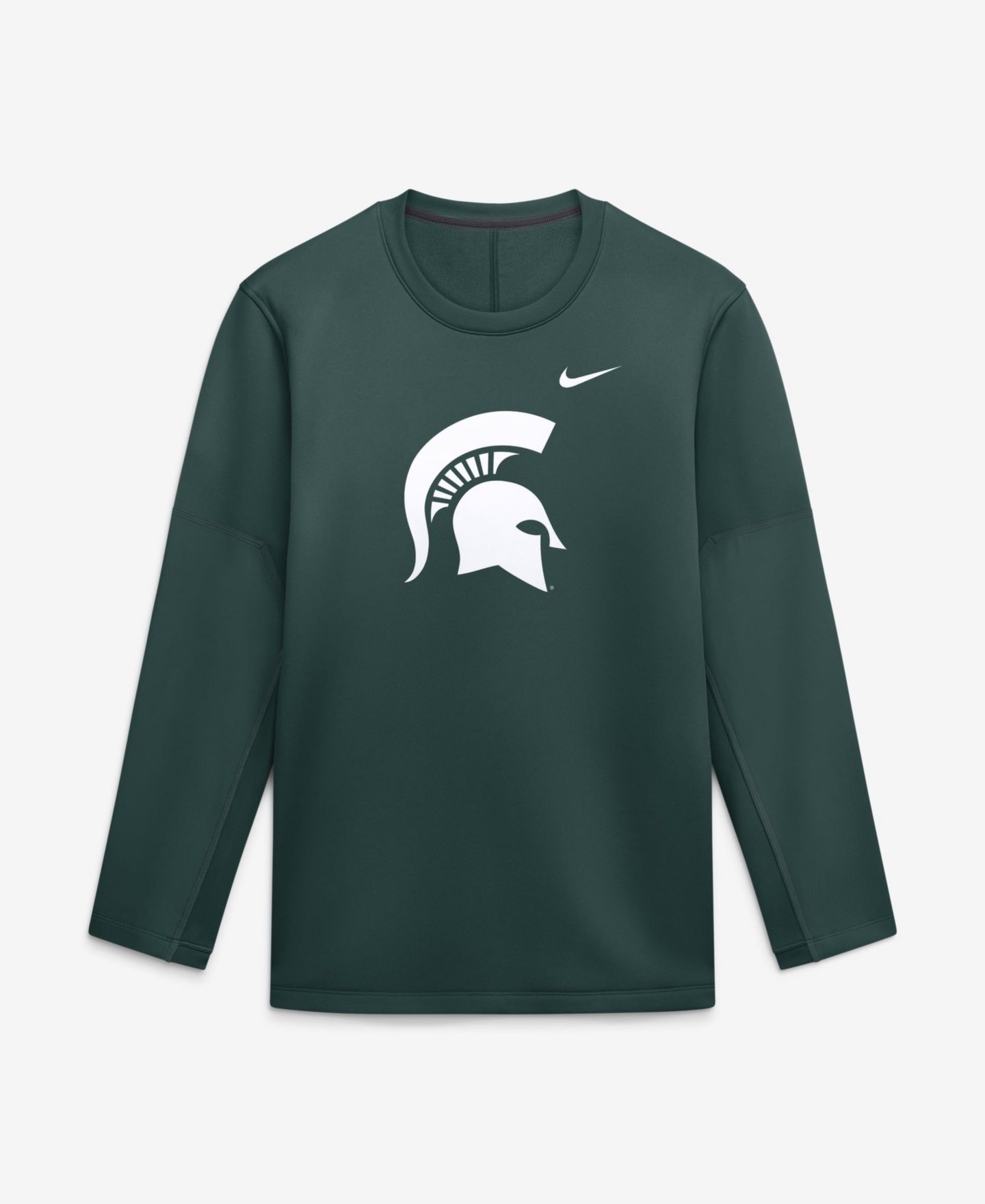 Мужской топ Nike Green Michigan State Spartans 2026Â Sideline Coaches Therma-FIT Long Sleeve — фото 1