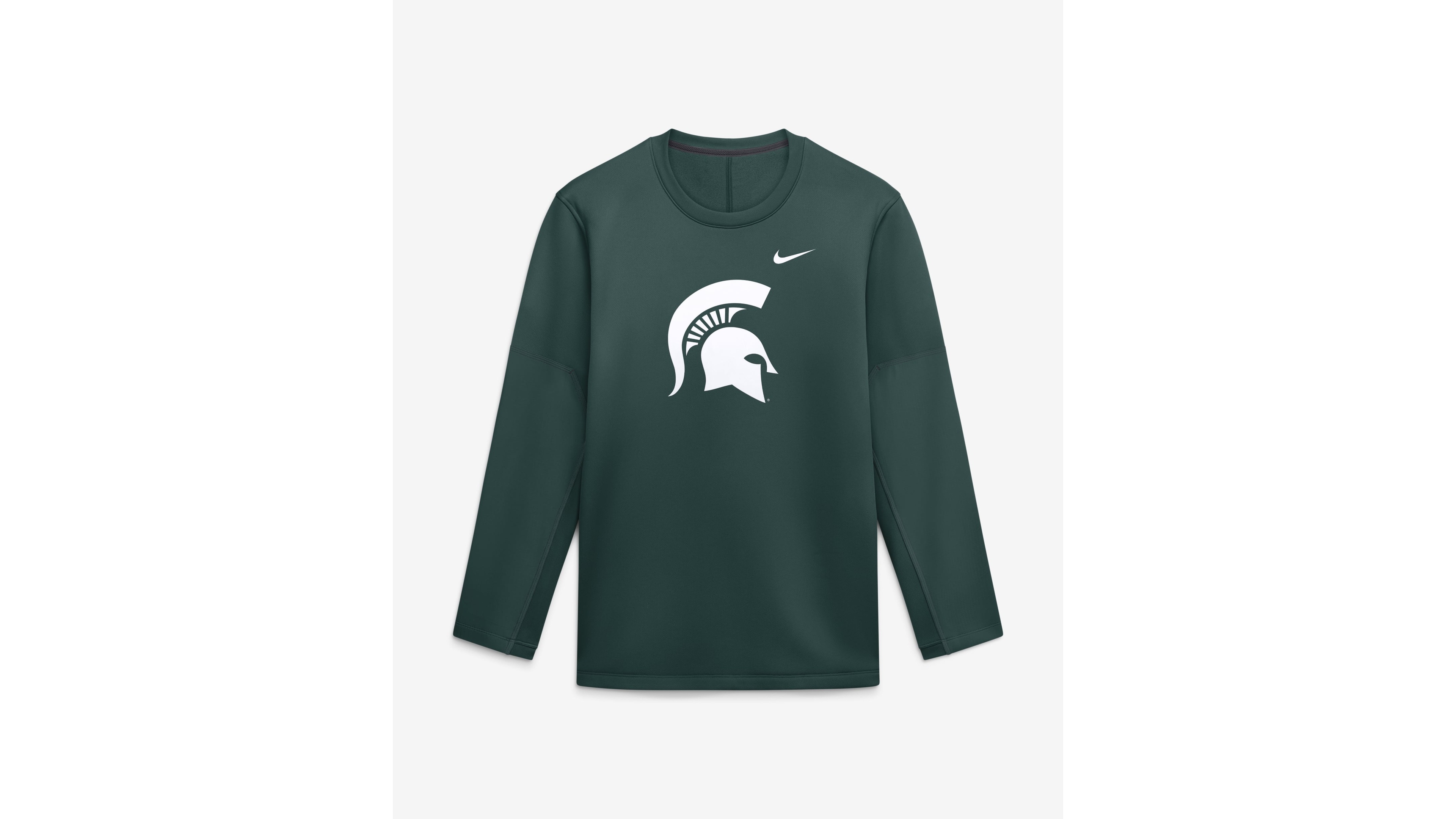 Nike Men's Green Michigan State Spartans 2026A Sideline Coaches Therma-fit Long Sleeve Top