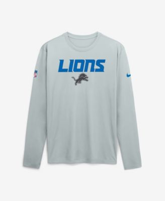 Men's  Silver Detroit Lions 2026 Rivalries Collection Sideline Legend Long Sleeve T-Shirt
